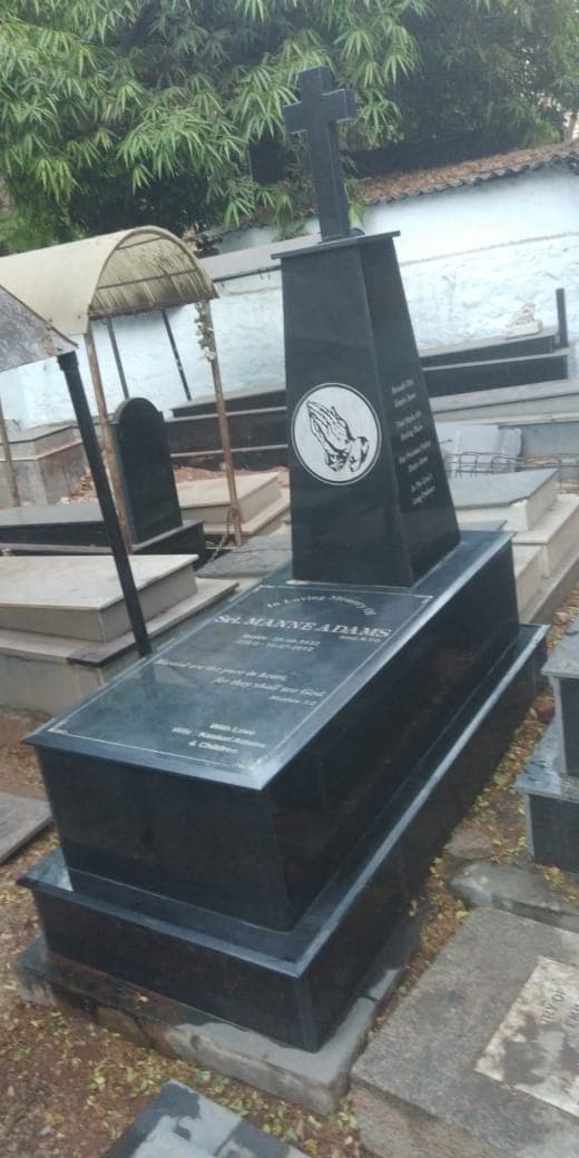 Polished Granite Cross & Stepped Headpiece #9720211656