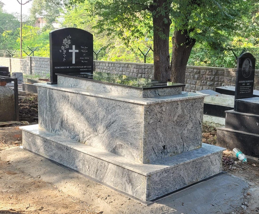 Classical Carrara Marble Arched Monument #92